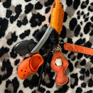 Orange Safety Keychain Set